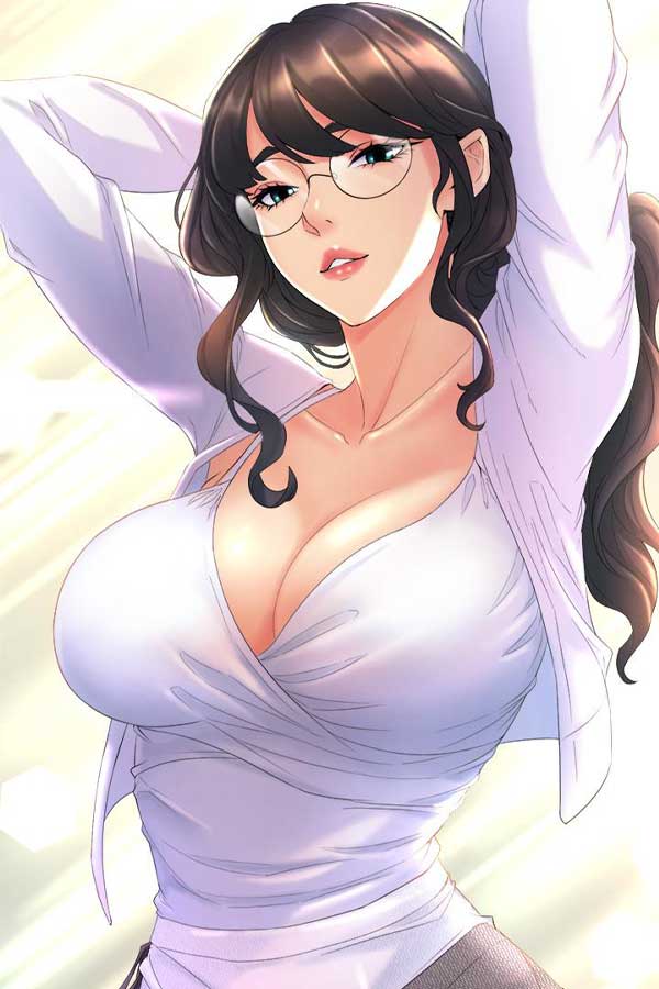 91漫画 角色插画：圆眼镜卷发角色